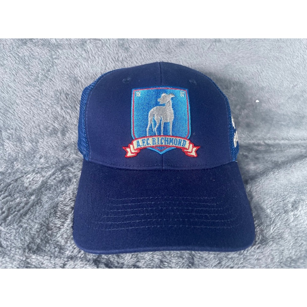 NWT Ted Lasso AFC Richmond Soccer Trucker Hat Navy Blue Snapback Mesh Cap
